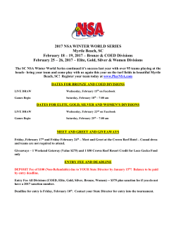 2017 NSA WINTER WORLD SERIES Myrtle Beach, SC February 18
