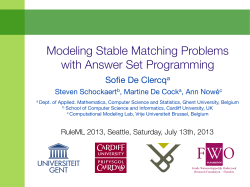 Modeling Stable Matching Problems with Answer Set