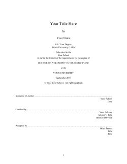 Thesis Template