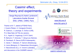 Casimir effect, theory and experiments