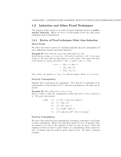 1.3 Induction and Other Proof Techniques