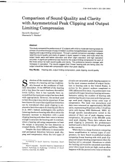 Comparison of Sound Quality and Clarity with Asymmetrical Peak