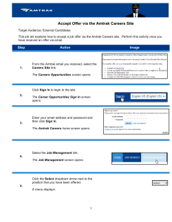 Accepting a Job Offer from Amtrak