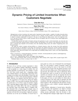 Dynamic Pricing of Limited Inventories When Customers Negotiate