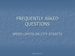 Speed Limits on City Streets