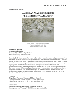 Comunicato stampa - American Academy in Rome