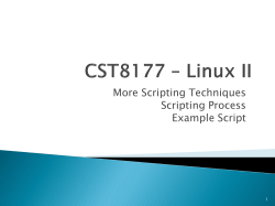 CST8207 * Linux o/si