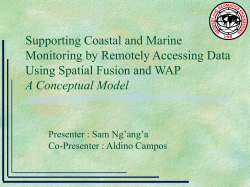 Supporting Coastal and Marine Monitoring by Remotely Accessing