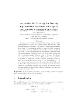 An Active Set Strategy for Solving Optimization Problems with up to
