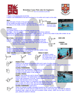 Bristolian Canoe Polo rules for beginners: