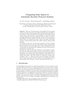 Comparing State Spaces in Automatic Security Protocol Analysis