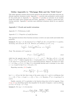Appendix to "Mortgage risk and the yield curve"