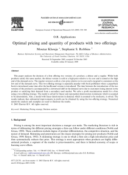 Optimal pricing and quantity of products with two offerings