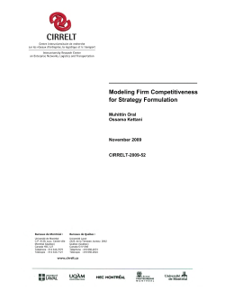 Modeling Firm Competitiveness for Strategy Formulation