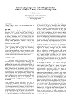 Lane changing using s-series clothoidal approximation