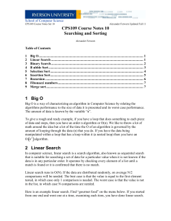 Linear Search - Department of Computer Science