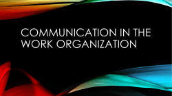 Communication in the work organization