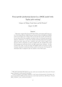 Firm-specific production factors in a DSGE model with Taylor price