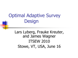 Course Development: Optimal Adaptive Survey Design