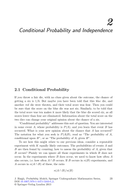 Conditional Probability and Independence