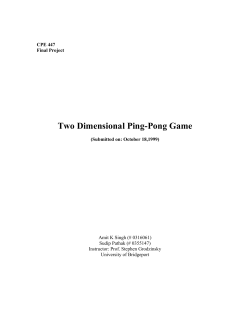 CPE 447 - University of Bridgeport