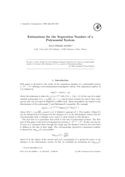 Estimations for the Separation Number of a Polynomial System
