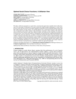 Optimal Social Choice Functions: A Utilitarian View