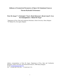 Foam samples, experimental set-up and analysis