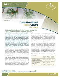Segregating and marketing veneer logs to the `right` buyer increases