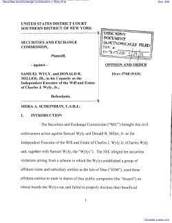 403 MOTION to Preclude the SEC`s "Total Profits