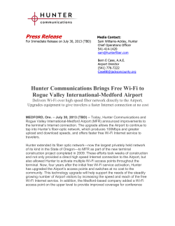 Hunter Communications Brings Free Wi