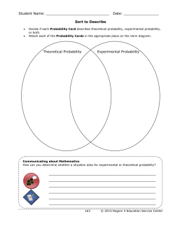 Sort to Describe Theoretical Probability Experimental Proba