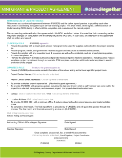 MOU - Stand Together