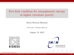 Free-kick condition for entanglement entropy in higher