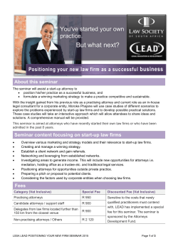 seminar - LSSA LEAD
