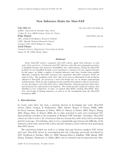 New Inference Rules for Max-SAT