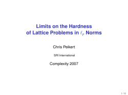 Limits on the Hardness of Lattice Problems in p Norms
