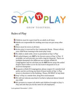 Rules of Play - Beth El Congregation