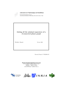 Listing all the minimal separators of a 3