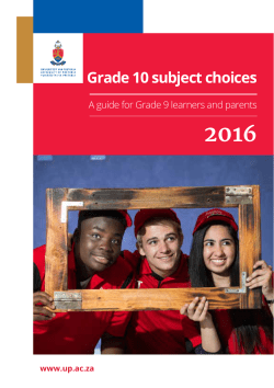 Grade 10 subject choices