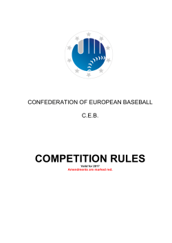 competition rules - Confederation of European Baseball