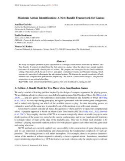 Maximin Action Identification: A New Bandit Framework for Games