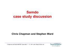 Transcon 4 case study discussion Chris Chapman and