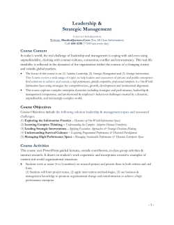 For Solution Leadership in Developing Countries
