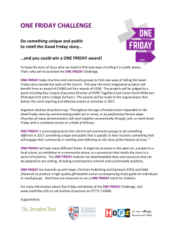 ONE FRIDAY CHALLENGE