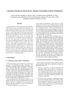A Strategy Selection Framework for Adaptive Prefetching in Data