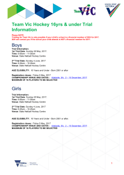 TeamVicHockey16YrsAndUnderTeamVicTrialInformation2017