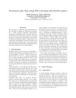 Learning to play chess using TD(&lambda;)