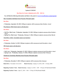 Classroom Grant Proposal Form