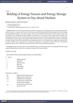 Bidding of Energy Sources and Energy Storage System